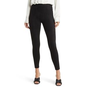 EUC! 🖤 SPANX High-Waist Suede Leggings, Very Black, Size M